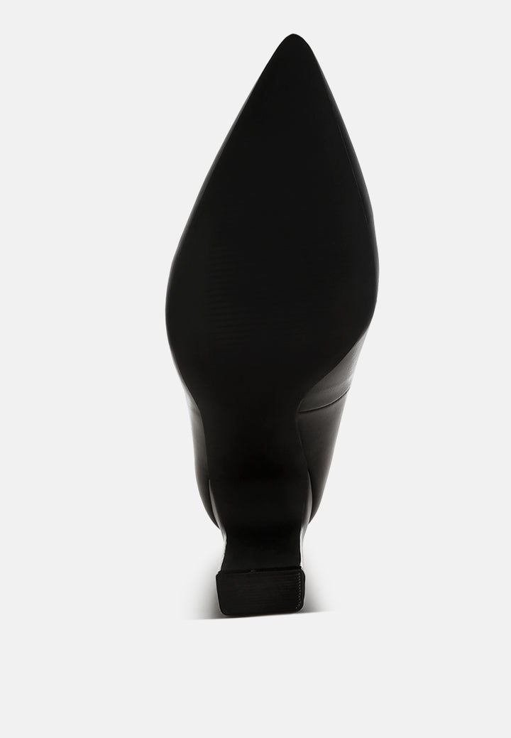 shacarri faux leather pumps #color_black