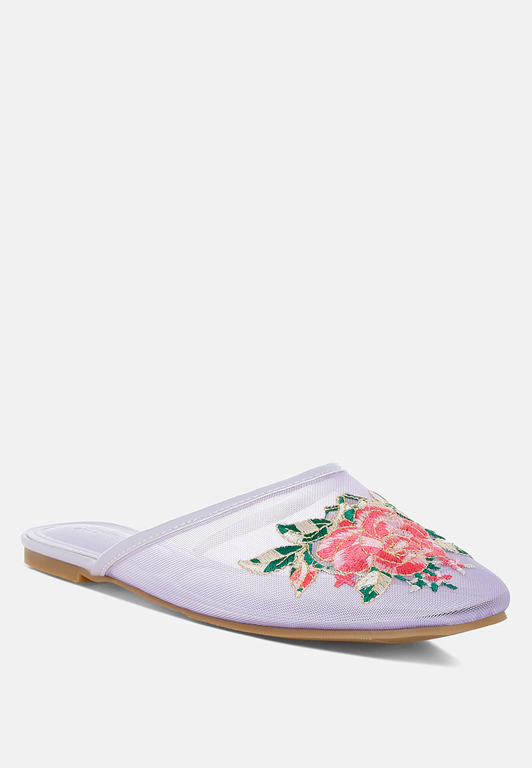 shara floral embroidered mesh mules#color_lilac