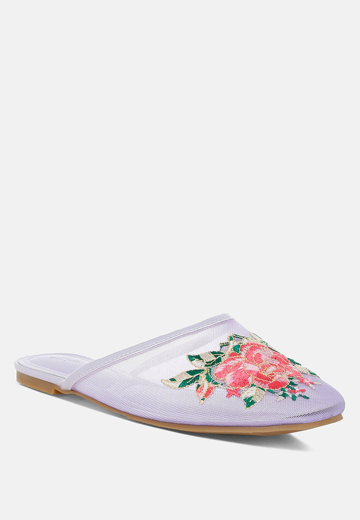 shara floral embroidered mesh mules#color_lilac