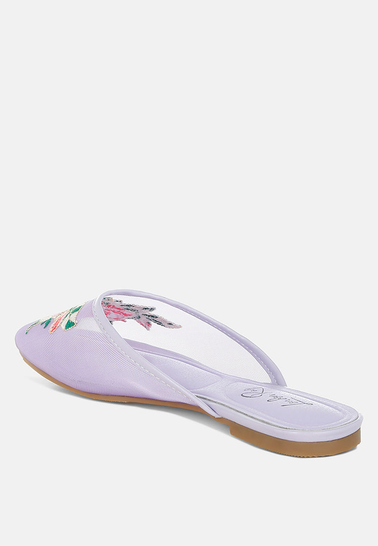 shara floral embroidered mesh mules#color_lilac