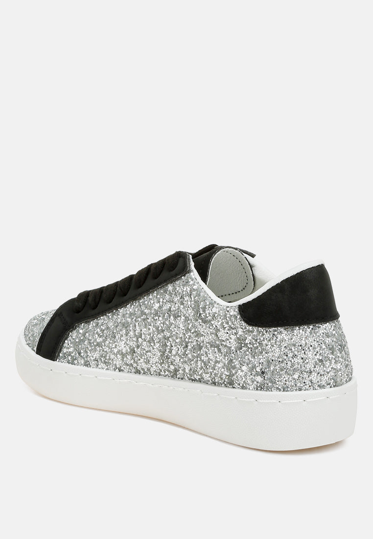 glitter star chunky sneakers by ruw#color_silver