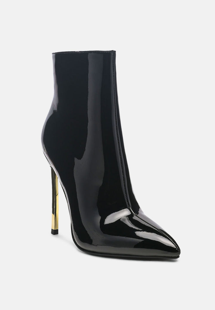 Shine High Patent PU Stiletto Boot by ruw#color_black