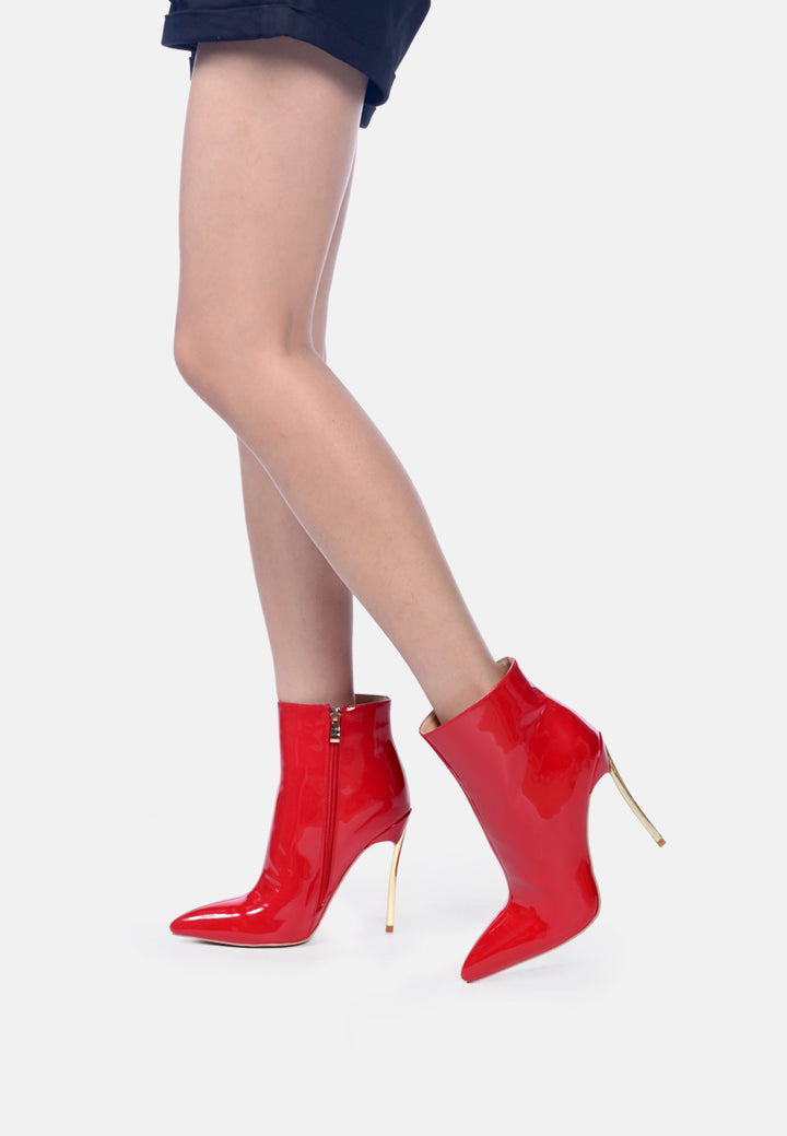 Shine High Patent PU Stiletto Boot by ruw#color_red