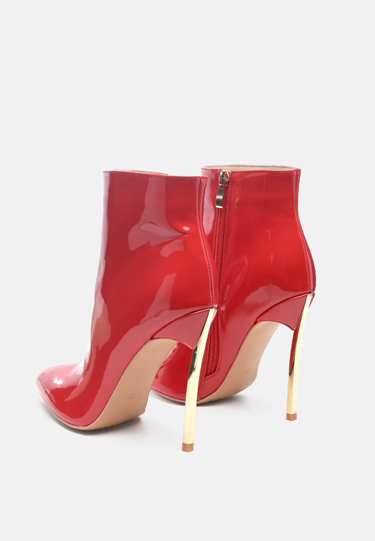 Shine High Patent PU Stiletto Boot by ruw#color_red