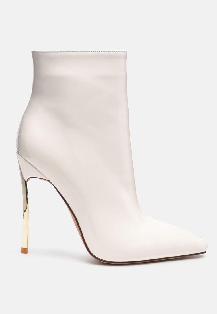 Shine High Patent PU Stiletto Boot by ruw#color_white