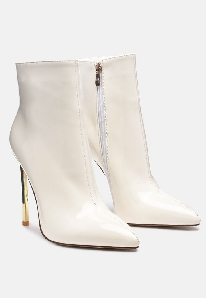 Shine High Patent PU Stiletto Boot by ruw#color_white