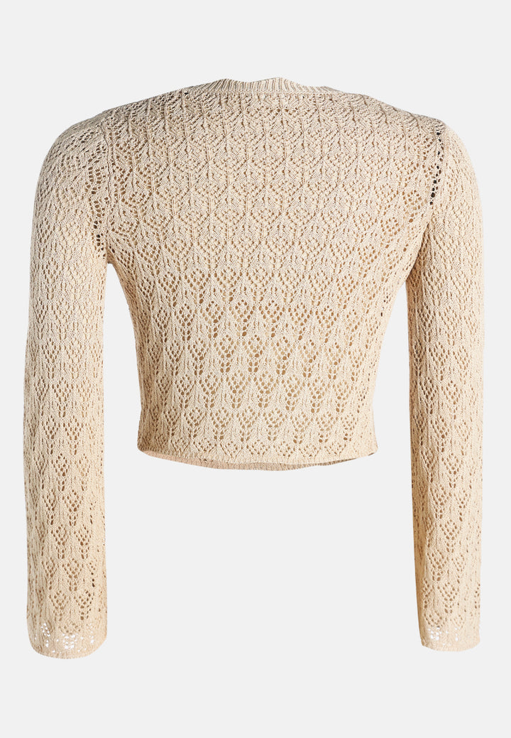 short crew neck sweater top by ruw#color_natural