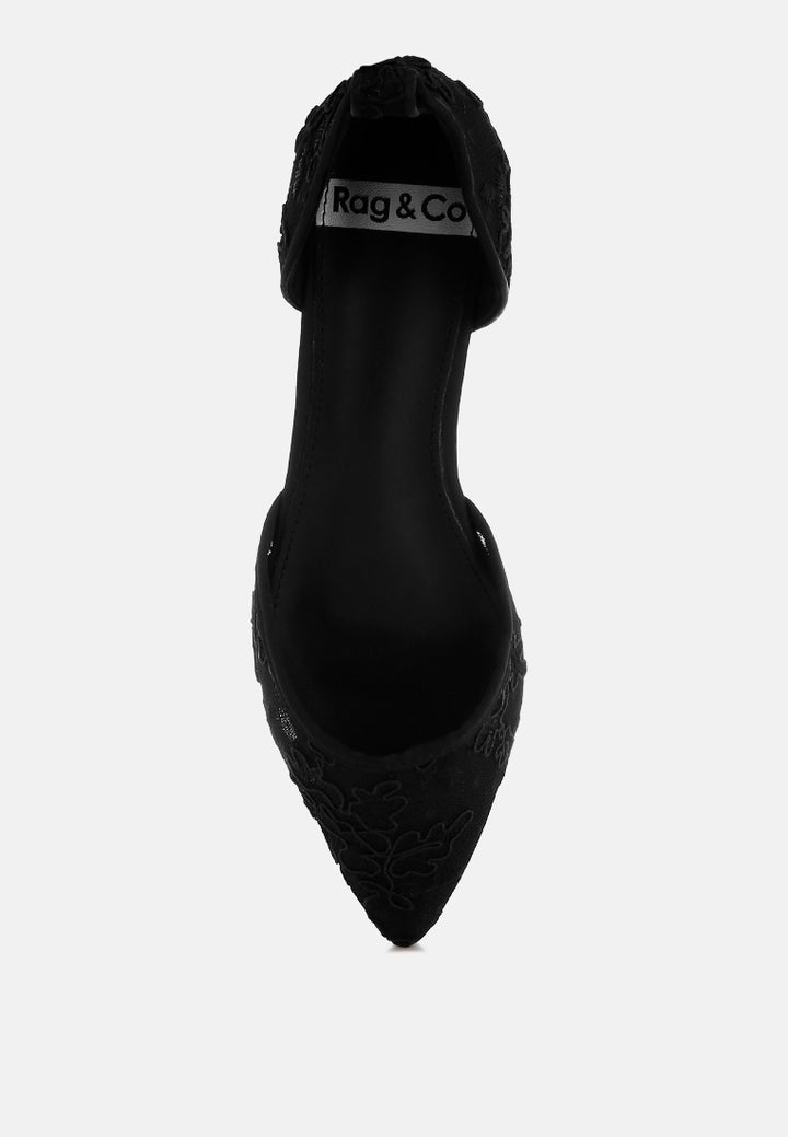 pearl & rhinestone strap flat sandals by ruw#color_black