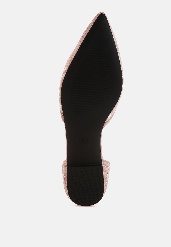 pearl & rhinestone strap flat sandals by ruw#color_blush