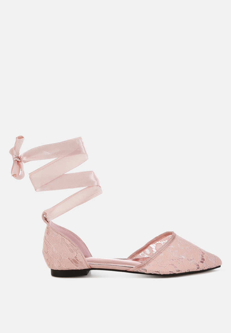pearl & rhinestone strap flat sandals by ruw#color_blush