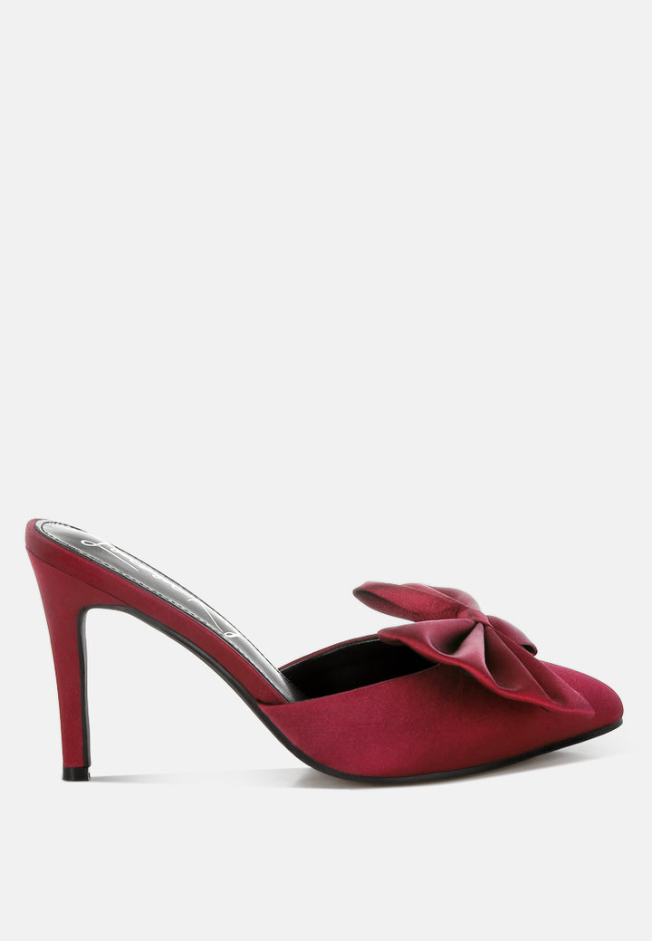 sidonie bow detail stiletto mules#color_burgundy