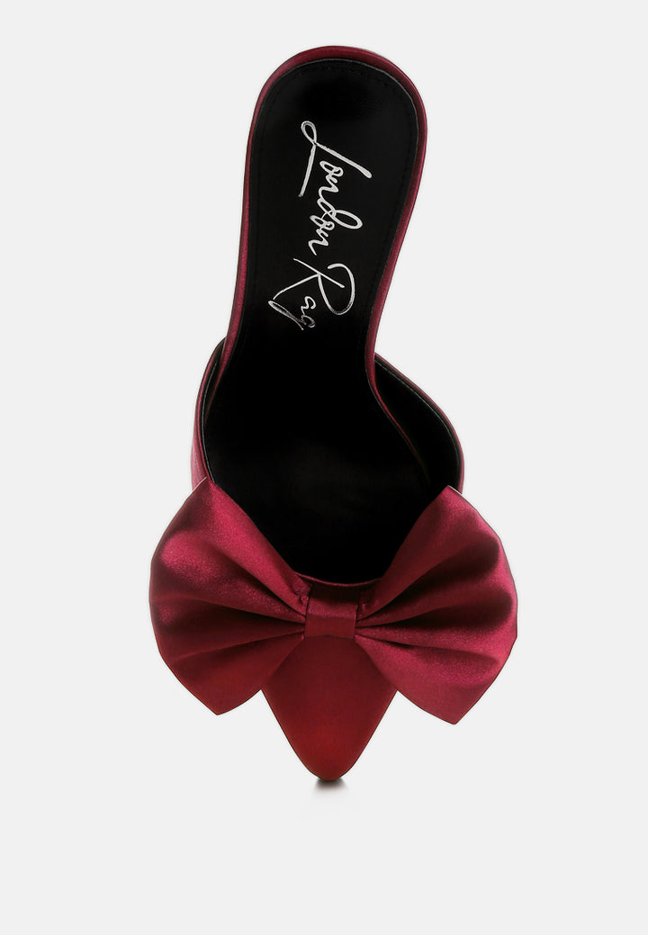 sidonie bow detail stiletto mules#color_burgundy