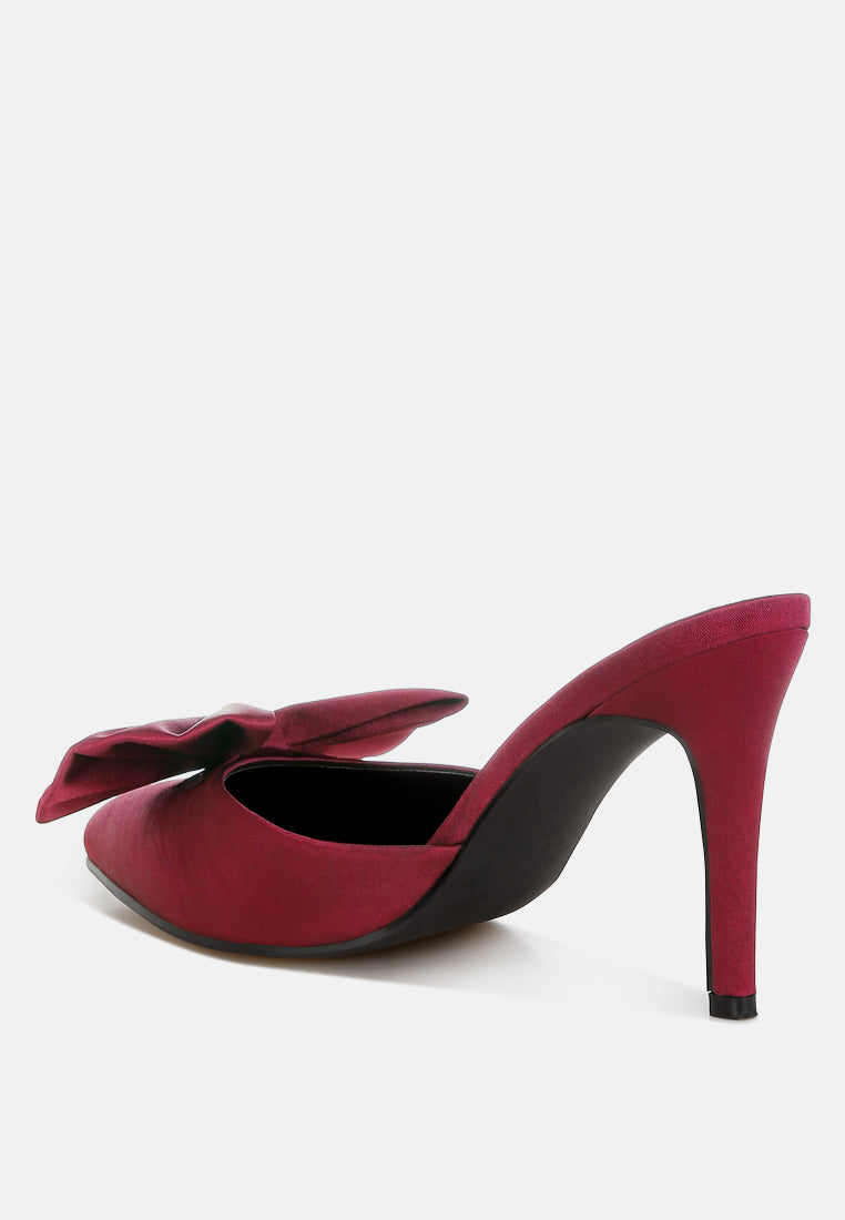 sidonie bow detail stiletto mules#color_burgundy