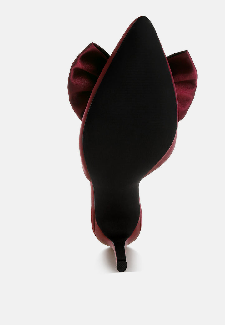 sidonie bow detail stiletto mules#color_burgundy