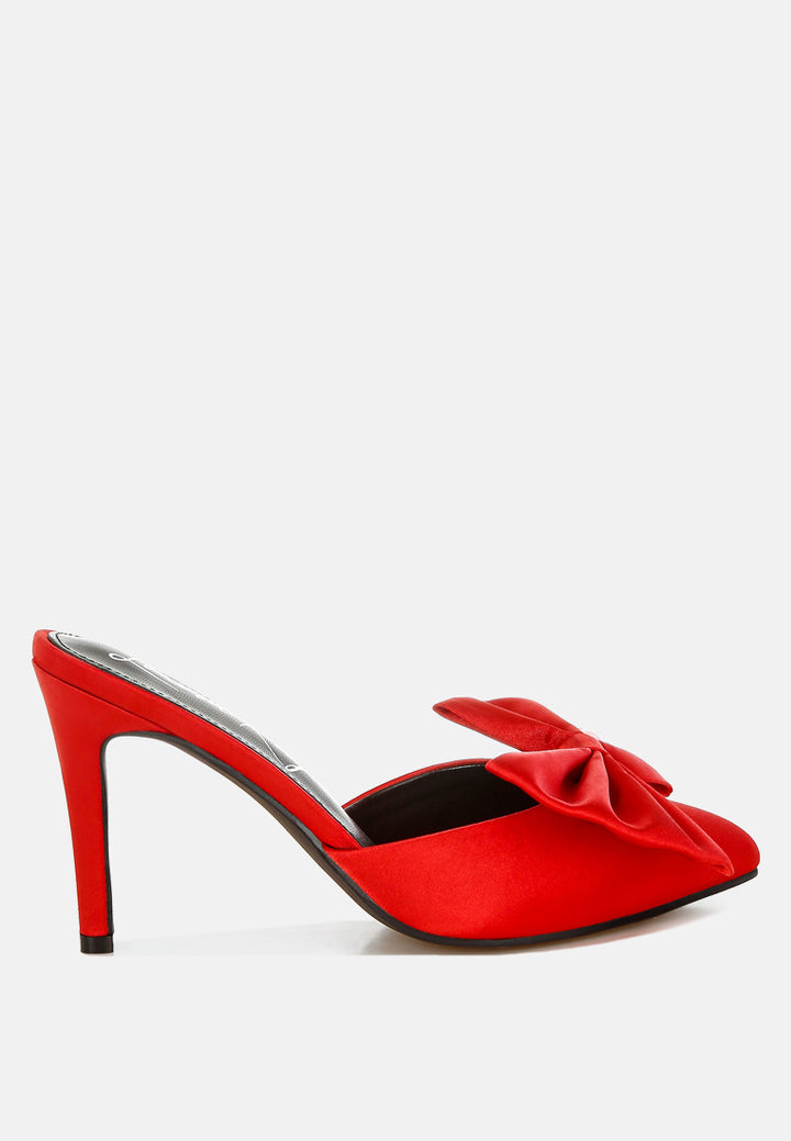 sidonie bow detail stiletto mules#color_red