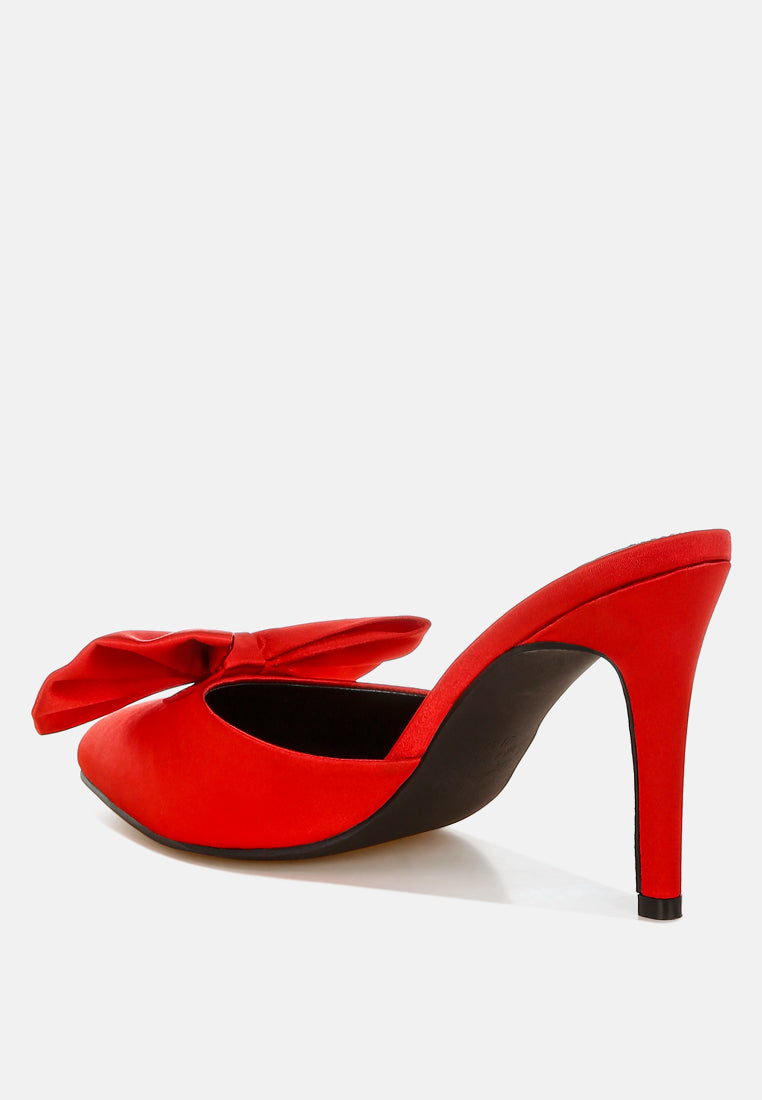 sidonie bow detail stiletto mules#color_red