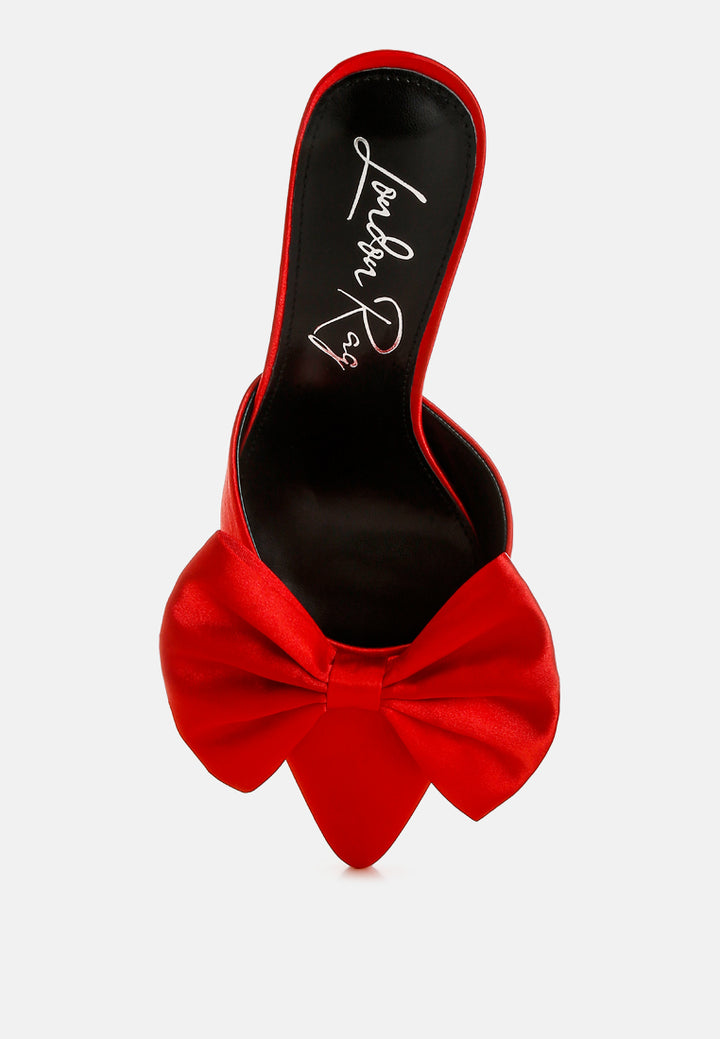 sidonie bow detail stiletto mules#color_red