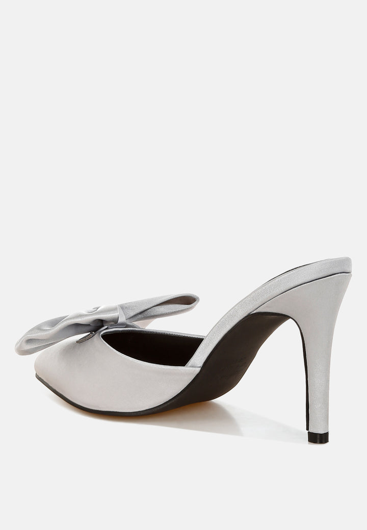 sidonie bow detail stiletto mules#color_silver