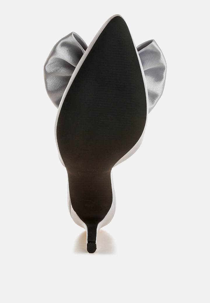 sidonie bow detail stiletto mules#color_silver