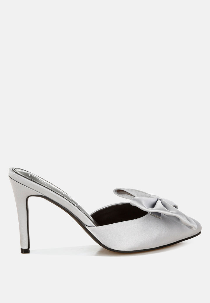 sidonie bow detail stiletto mules#color_silver