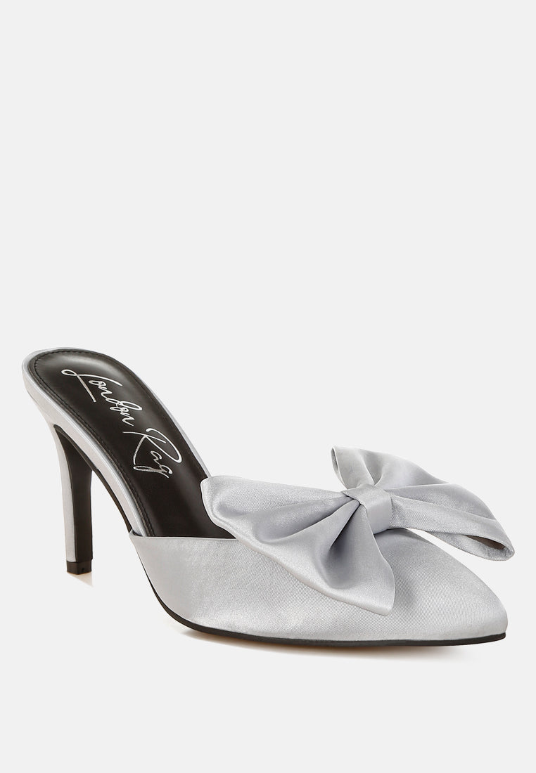 sidonie bow detail stiletto mules#color_silver