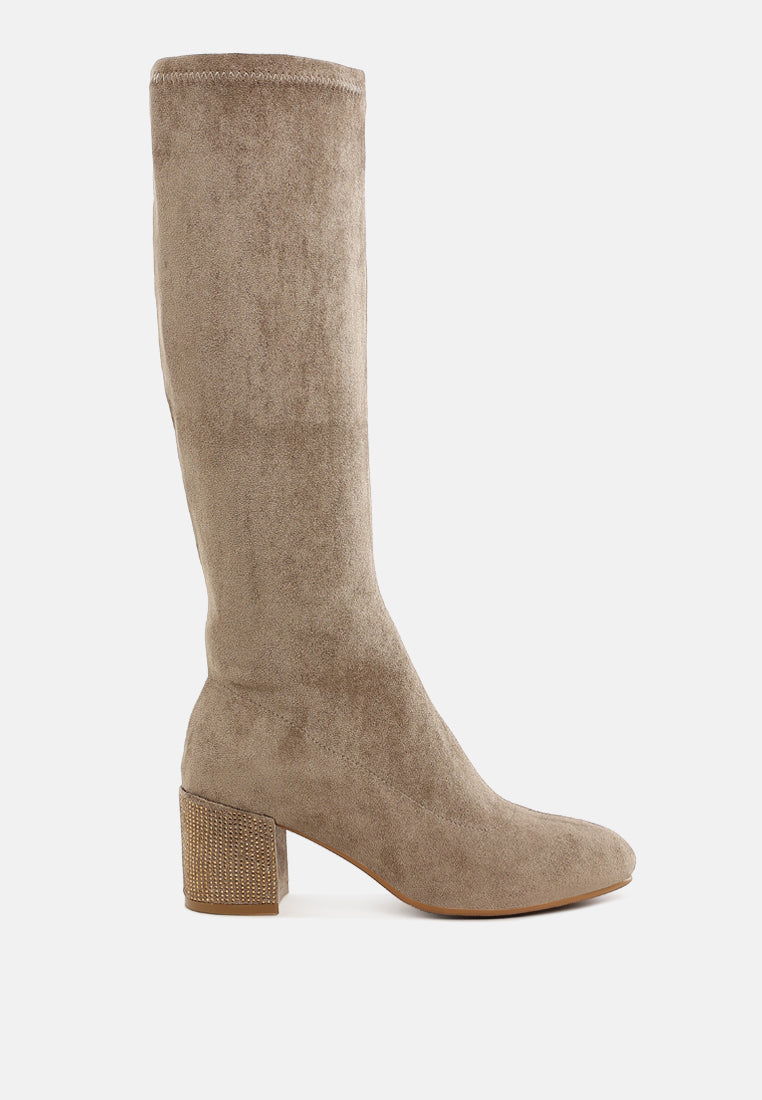 microfiber knee high boots by ruw#color_taupe