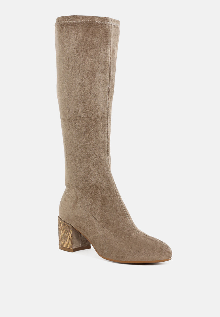 microfiber knee high boots by ruw#color_taupe