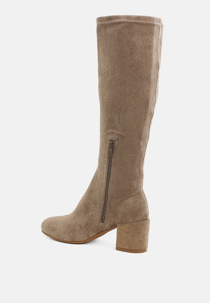 microfiber knee high boots by ruw#color_taupe