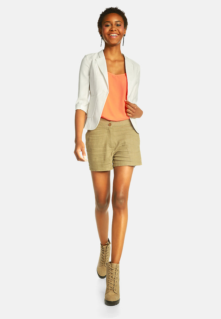 single breasted blazer#color_white