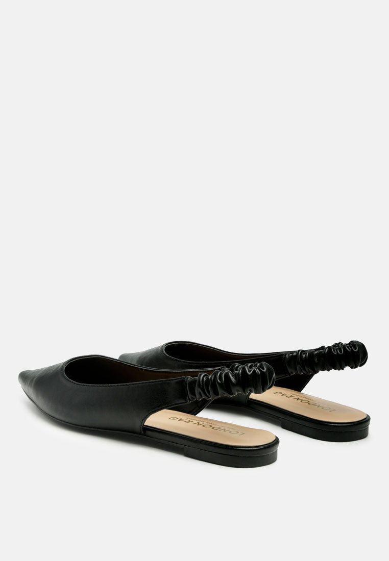 Sling back pointed Flats#color_black