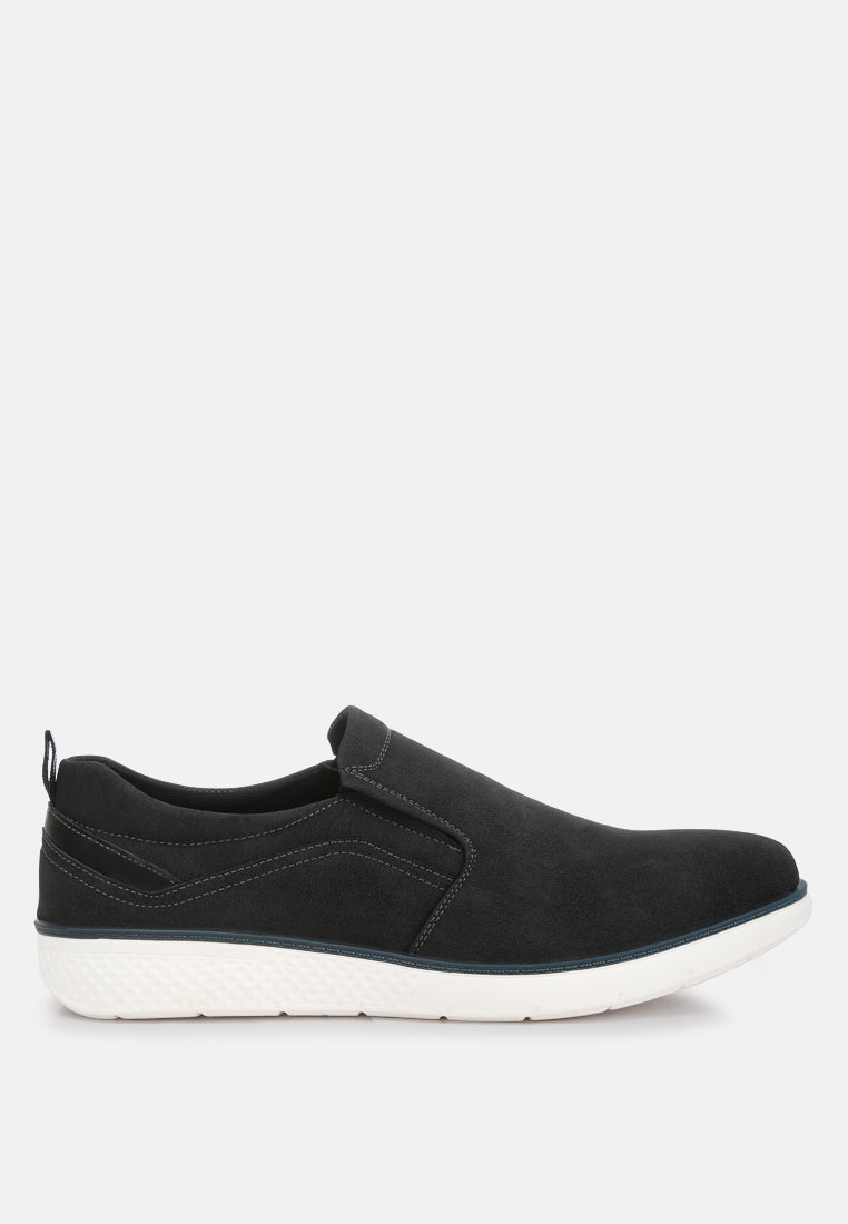 men's slip-on casual sneakers by ruw#color_black