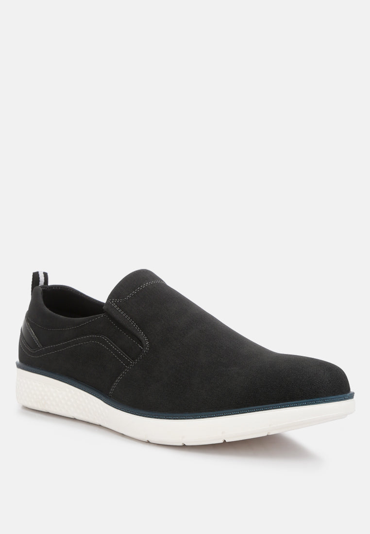 men's slip-on casual sneakers by ruw#color_black