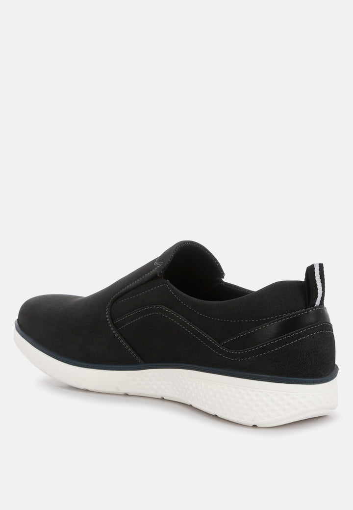 men's slip-on casual sneakers by ruw#color_black