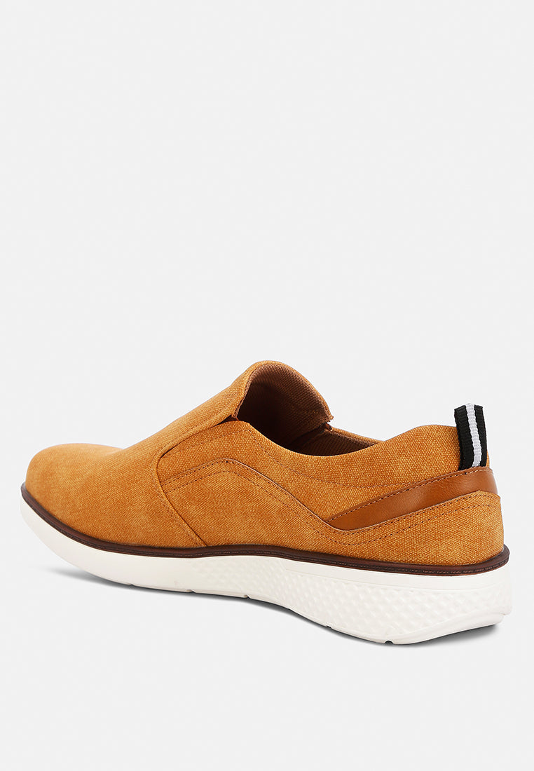 men's slip-on casual sneakers by ruw#color_tan