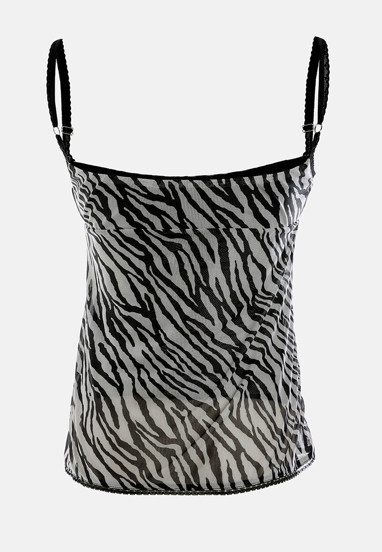 slit detail slip top#color_zebra