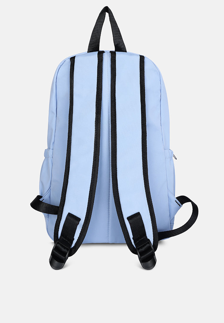 smiley casual backpack for women#color_blue