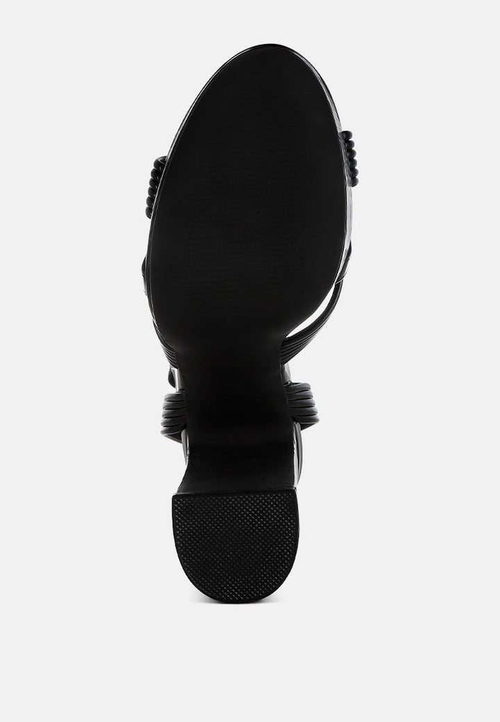 metallic ankle strap heel sandals by ruw#color_black