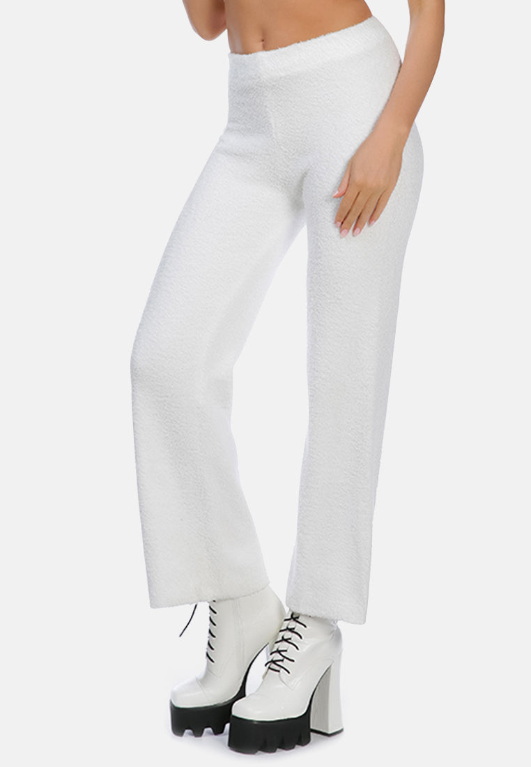 solid casual wide leg trousers by ruw#color_white