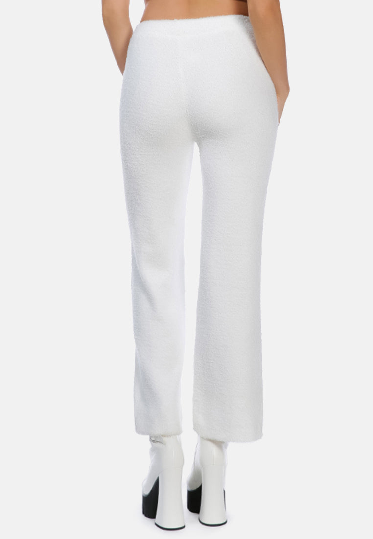 solid casual wide leg trousers by ruw#color_white