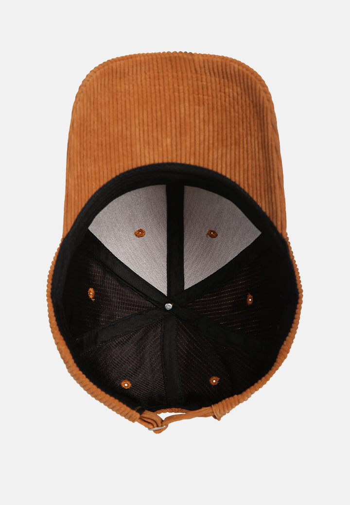 solid corduroy baseball cap#color_mustard