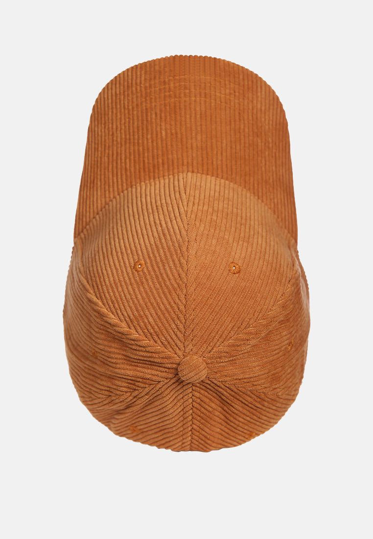 solid corduroy baseball cap#color_mustard