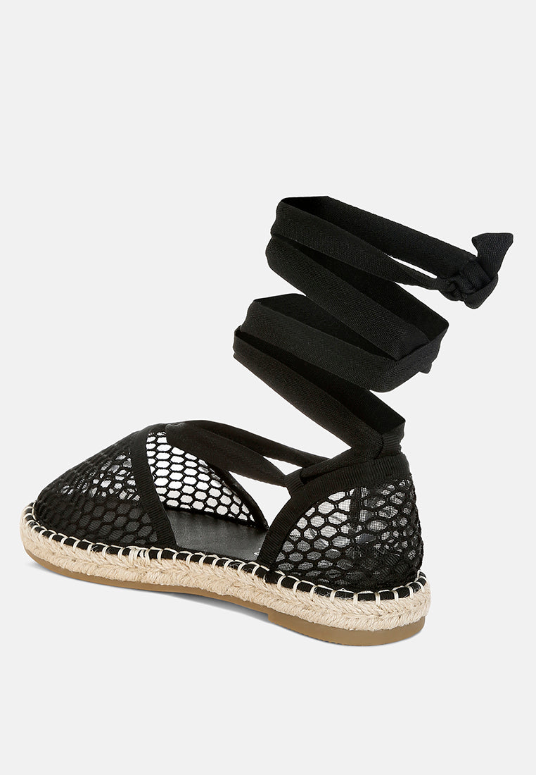sonara mesh flat espadrille sandals#color_black