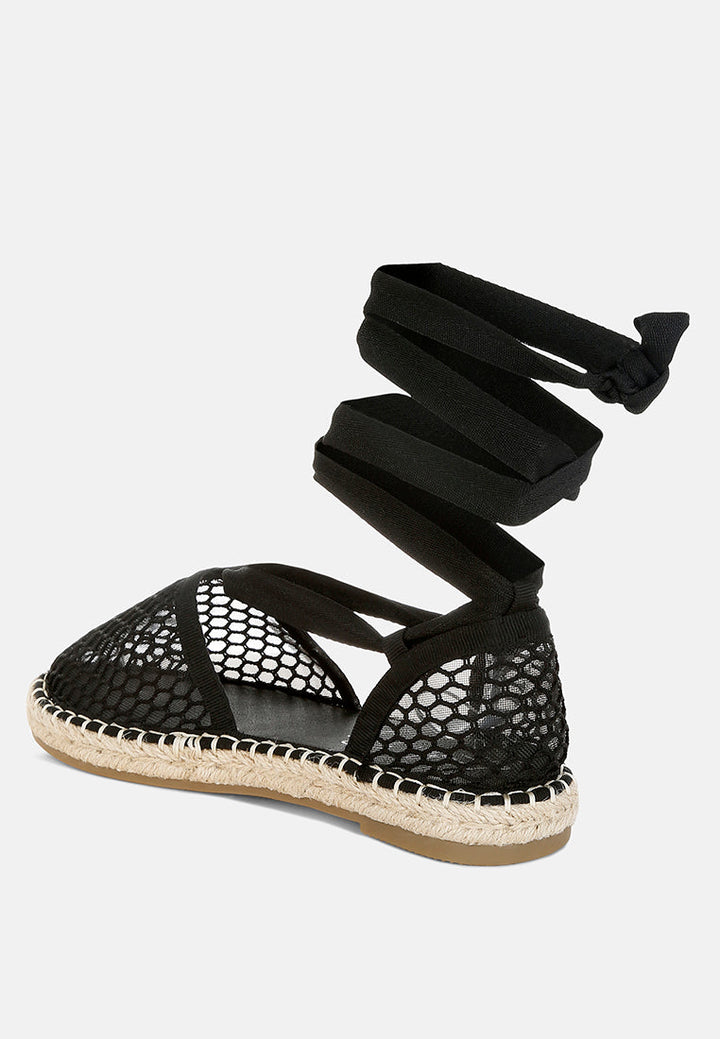 sonara mesh flat espadrille sandals#color_black