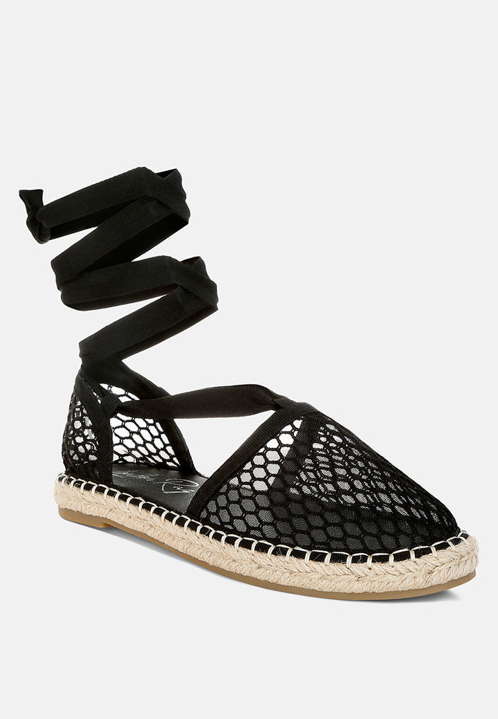 sonara mesh flat espadrille sandals#color_black