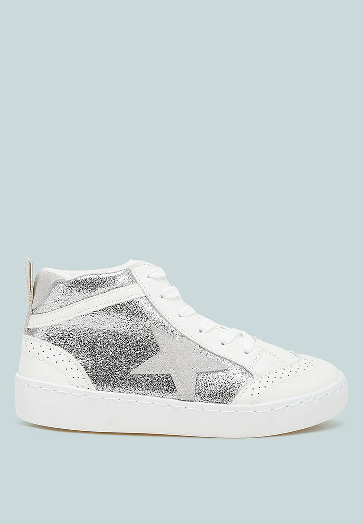 star high ankle sneakers by ruw#color_silver