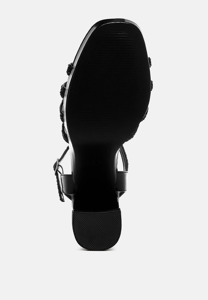 sparks fly glitter strappy block sandals#color_black