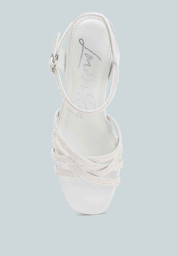 sparks fly glitter strappy block sandals#color_white