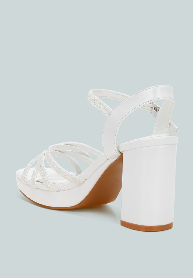 sparks fly glitter strappy block sandals#color_white