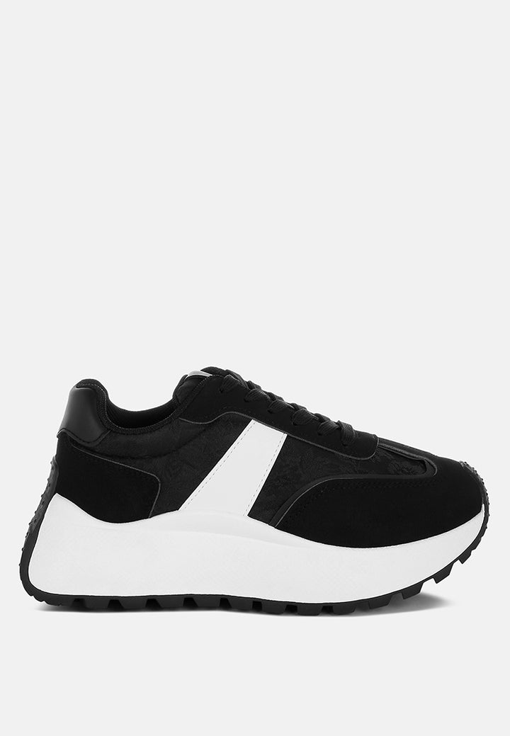 chunky anti-skid lace-up sneakers by ruw#color_black