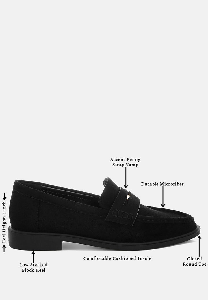 stahla round toe loafers by ft#color_black-man-made-suede